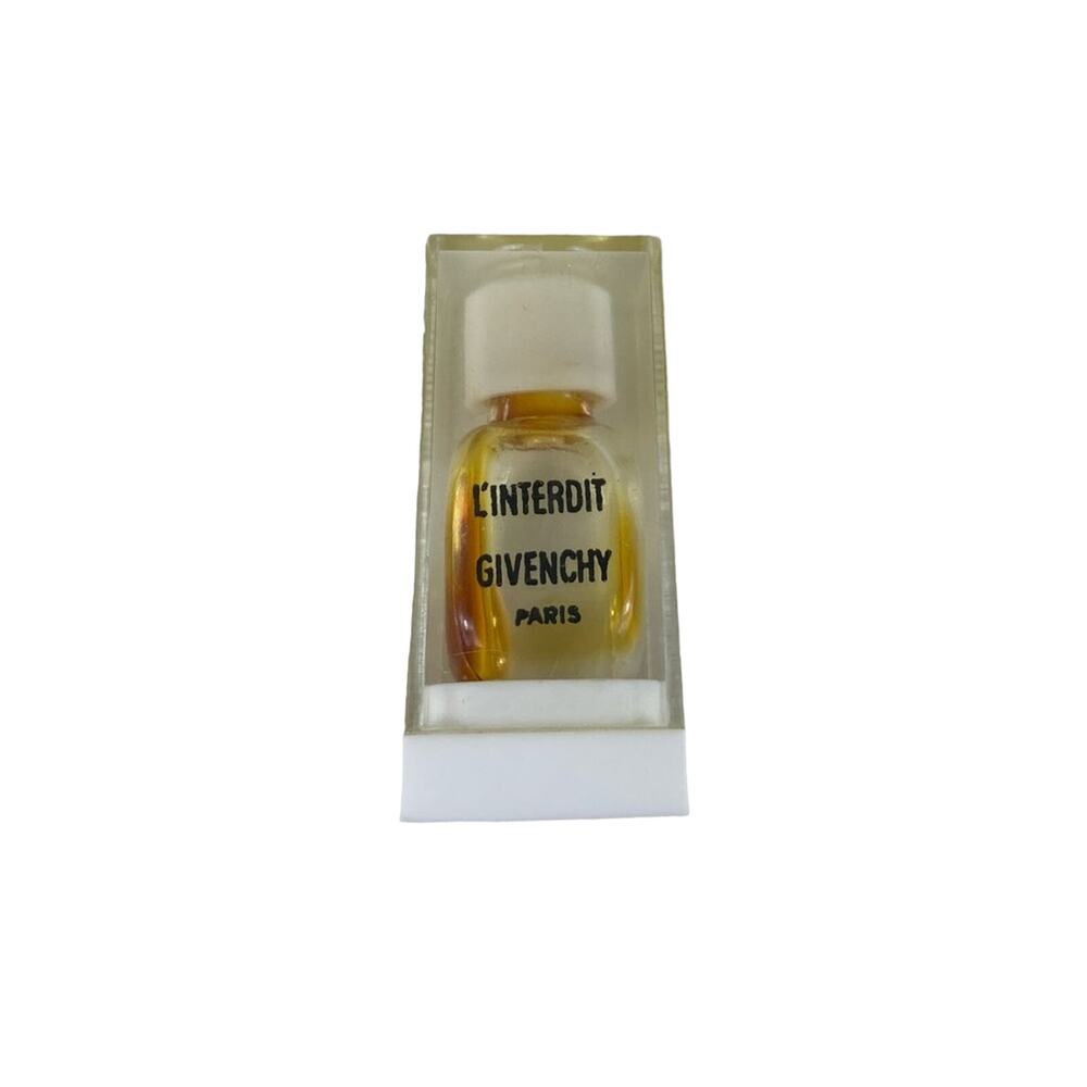 Givenchy L'Interdit Micro Miniature Perfume Bottle In Case 1/28 Fl. Oz. Empty.